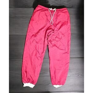 Vintage Athco Reversible Windbreaker Sweatpants Maroon Nylon Gray Lined Jogger L
